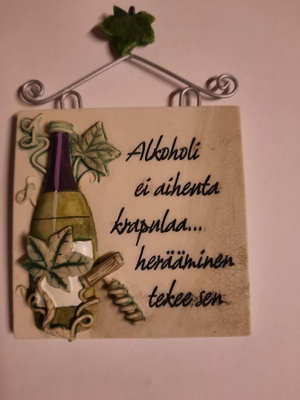 Jääkaappimagneetti tekstillä