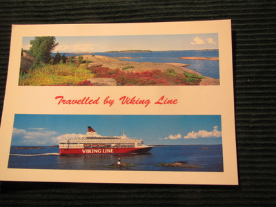 Viking Line. Travelled by Viking Line. Laivapostikortti
