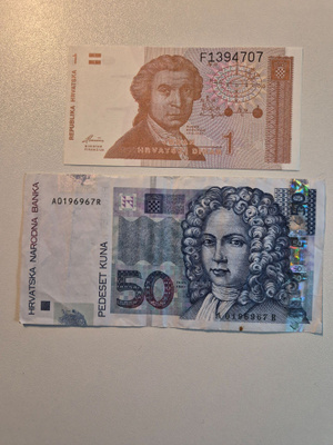 Kroatia 1991/2002 1 ja 50 dinaari/kuna (14427)