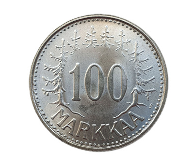 100 markkaa v. 1960 Hienokuntoinen!