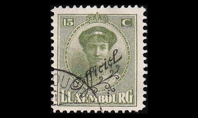 Luxemburg 130 o Virkamerkki 15 C (1924)