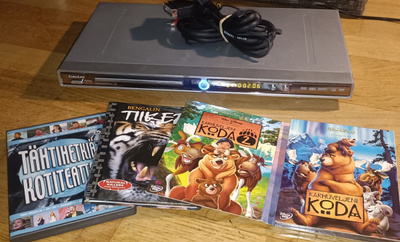 EuroLine Dvd-Soitin & Dvd-Levyt 4Kpl.