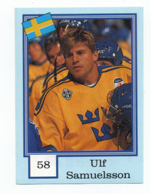 SNICKERS ICE HOCKEY ' 92 n:o 58 ULG SAMUELSSON