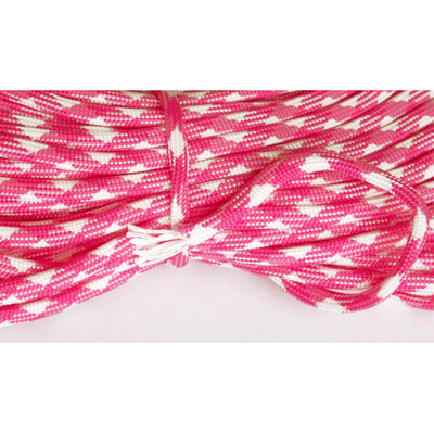 PARACORD naru roosa-valkoinen, 3 m