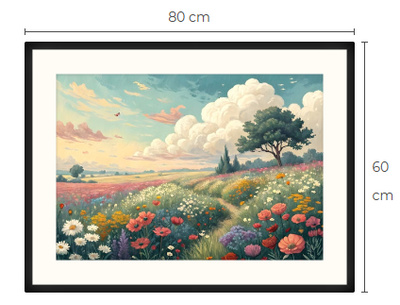 Uusi Kukkapelto maisema taulu 60 cm x 80 cm