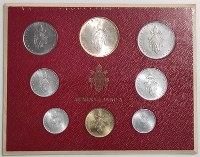 Vatikaani 1972 kolikkosetti, UNC