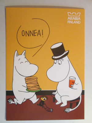 KULKEMATON MUUMIKORTTI ONNEA MUUMIPAPPA JA MUUMIPEIKKO