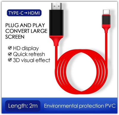 4K 1080P USB C - HDMI-sovitinkaapeli / 60Hz