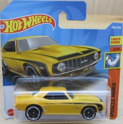 Chevrolet Copo Camaro HT 2 door Yellow 1969 Hot Wheels 1:64