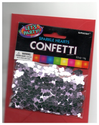 KONFETTEJA °°VAALEANPUNAISET SYDÄMET°°/( Avaamaton pss. 14g)