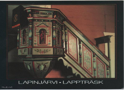 Lapinjärvi Lappträsk kirkko saarnastuoli