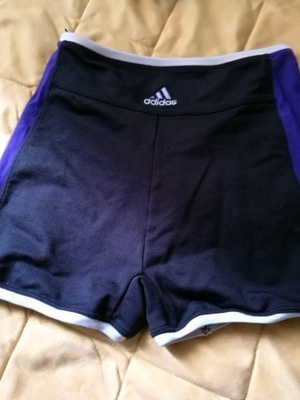 Retro Adidas uima-alaosa, 50-luku musta/valkoinen/liila