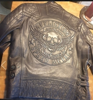 AFFLICTION ON FIRE LEATHER PREMIUM TAKKI M