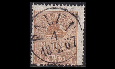 Ruotsi 14_II o Makaava leijona 3 öre Falun 18.2.1867 (1862)