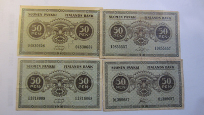 50 penniä 1918