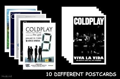 COLDPLAY -- postikorttisetti   (Upea Lahja !!) #2