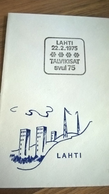 Kuori Lahti 1975 Talvikisat Svul75 erikoisleimalla