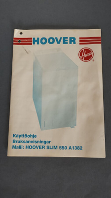 Hoover slim 550 A1382  Pyykinpesukone - KÄYTTÖOHJE