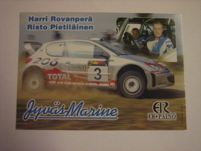 Peugeot rallikortti 4 B: Peugeot 206 WRC / Harri Rovanperä