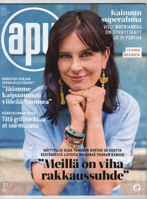 Apu n:o 32 2023 Olga Temonen. Fran & Maria. Arto. Heikki.