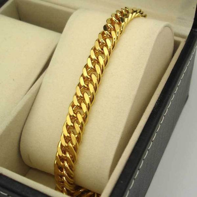 2424 .. 14K Kulta Duble Tyylikäs S-Lukitus .. Rannekoru