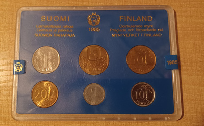 Markkarahasarja 1985 Sinetöity Rahat UNC muovit OK.
