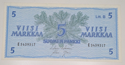 5 Markkaa 1963 Litt. B E3439317