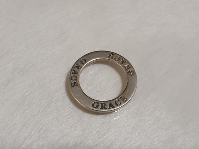 Hopea GRACE affirmation circle mantra pendant