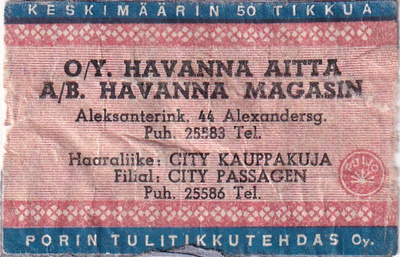 Oy Havanna Aitta , Aleksanterink. 44,    s35