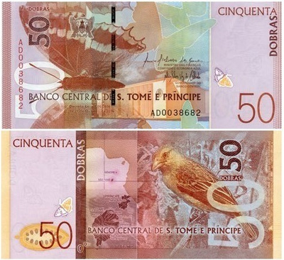 Sao Tome and Principe 50 Dobras 2016 (2018) UNC uusi sarja