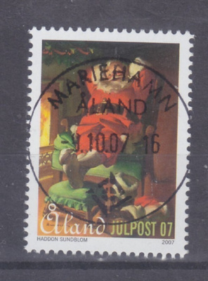Åland  2007 joulumerkki loistoleimaisena.