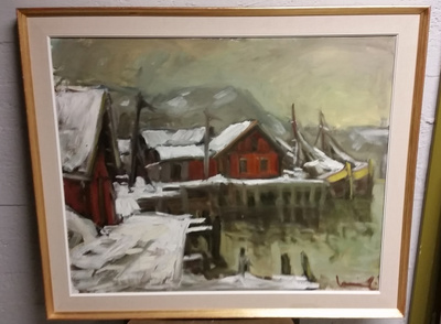 Olavi Laine "Lökholmenin kalastajasatama"