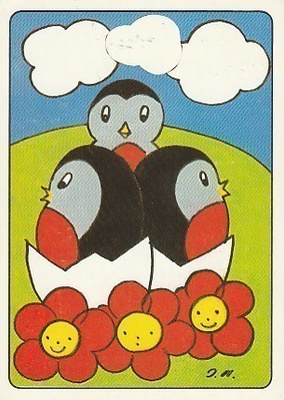 Postikortti, Eläinaihe, eläimet ,lintu / linnut