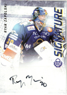 2015-16 Cardset RYAN ZAPOLSKI Lukko Signature nimmari