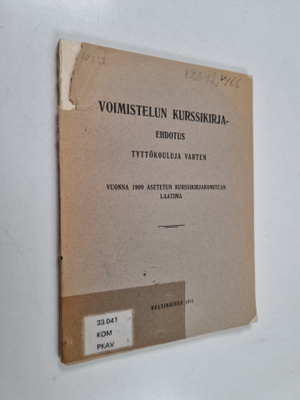 Voimistelunkurssikirjaehdotus tyttökouluja varten - vuonn...