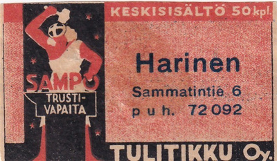 Harinen, Sammatintie 6  ,  Sampo   3/5