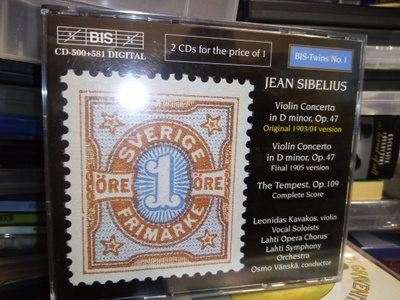 2CD Jean Sibelius :  VIOLIN CONCERTO in D Minor Op. 47