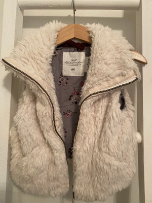H&M logg: suloinen karvaliivi 116, uudenv.