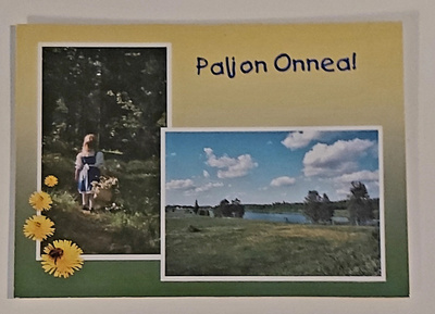 PALJON ONNEA!-KULKEMATON POSTIKORTTI