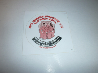 Mitä enemmän kumiukkoja... vanha, käyttämätön tarra