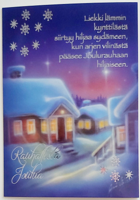 "Liekki lämmin kynttilästä siirtyy.."-UUSI JOULUKORTTI