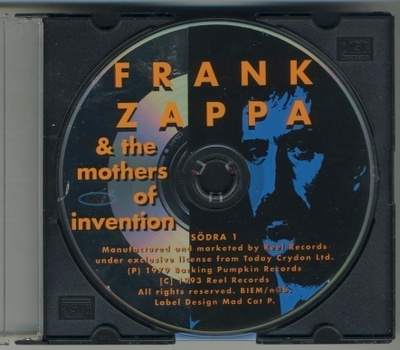 FRANK ZAPPA Södra 1 – RARE 3 tr Swedish PROMO CDS 1993 no PS