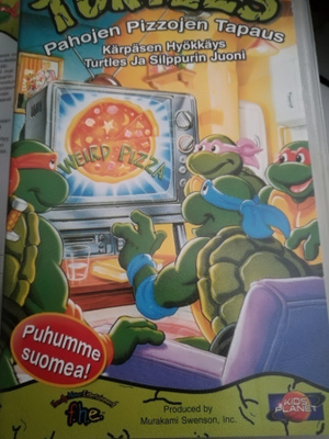 3 VHS videokasetti Turtles 3 kpl Teenage mutant kilpikonnat