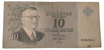 10 Markkaa 1963 ilman Litt A9083066