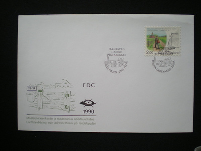 FDC Maalaiskirjekanto 100 v 11.5.1990 - LaPe 1110