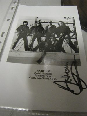 SCORPIONS B/W PROMOKUVA HERMAN RAREBELLIN NIMMARILLA !