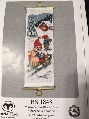 Ristipistomalli Joulutonttu ja possu kelkassa