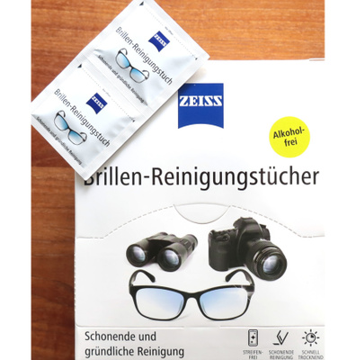 ZEISS linssipyyhe kostea yksittäispakattu 10 kpl