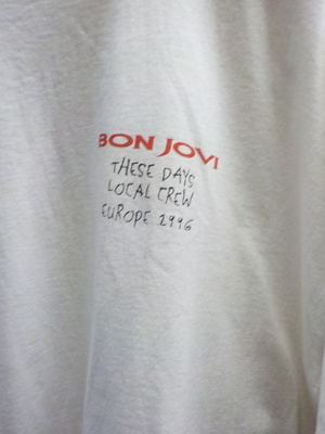 BON JOVI THESE DAYS EU 96 LOCAL CREW T- PAITA XL KOKO (W)