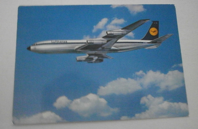 Lufthansa, Boeing 707 Intercontinental Jet, väripk, ei p.